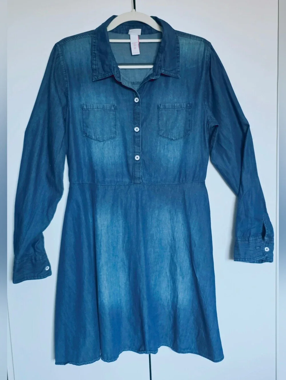 Justice Denim Button-Up Dress in Blue | Size 20